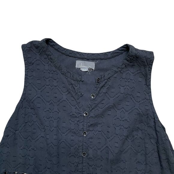 ANTHROPOLOGIE Ismene Black Tiered Sleeveless Textured Dress Size XL - Picture 5 of 7